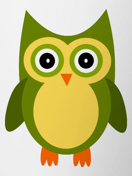 green owl bird green