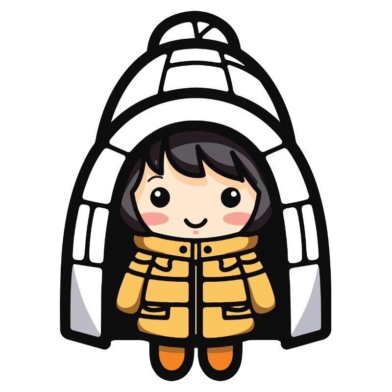 Eskimo Winter Comic Iglu