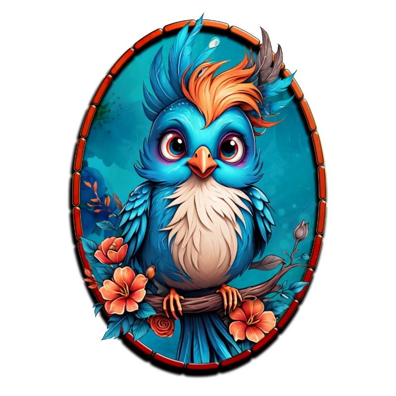 Vibrant Blue Bird