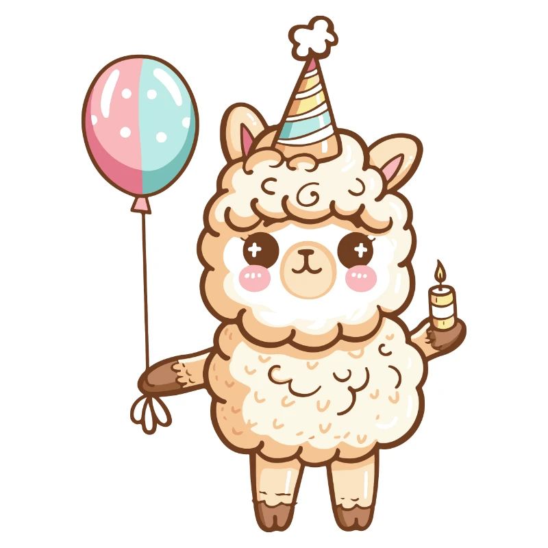 Alpaca Llama Birthday Comic Cute