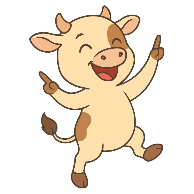 Happy calf