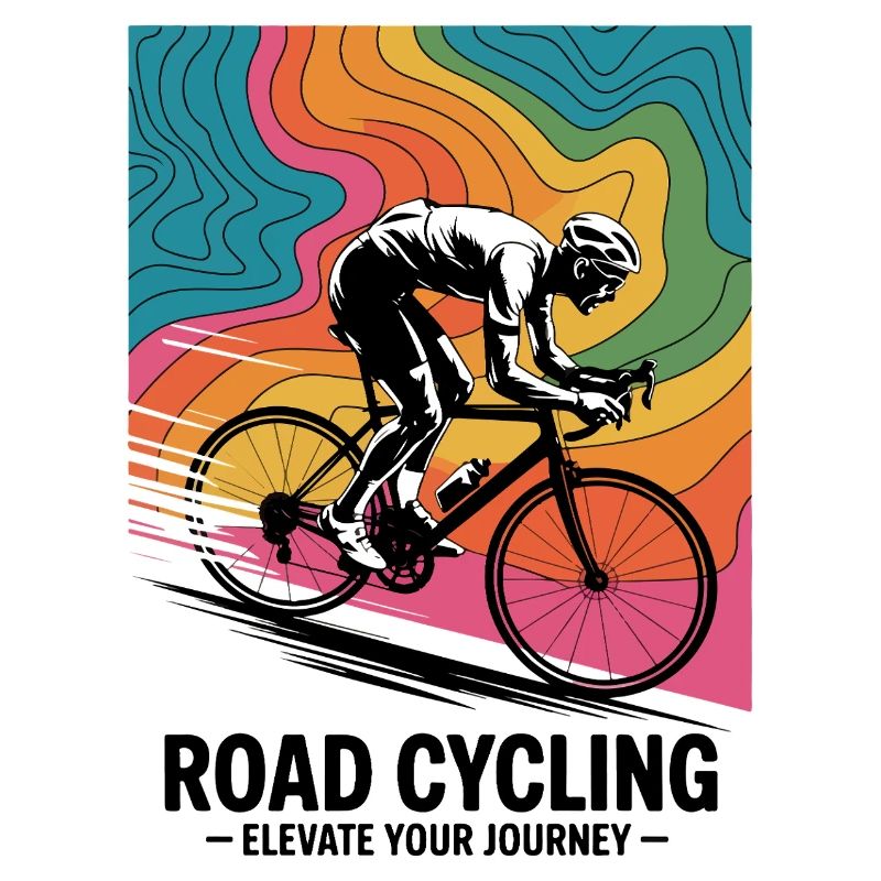 1970s Road Cycling – Retro Map Tee