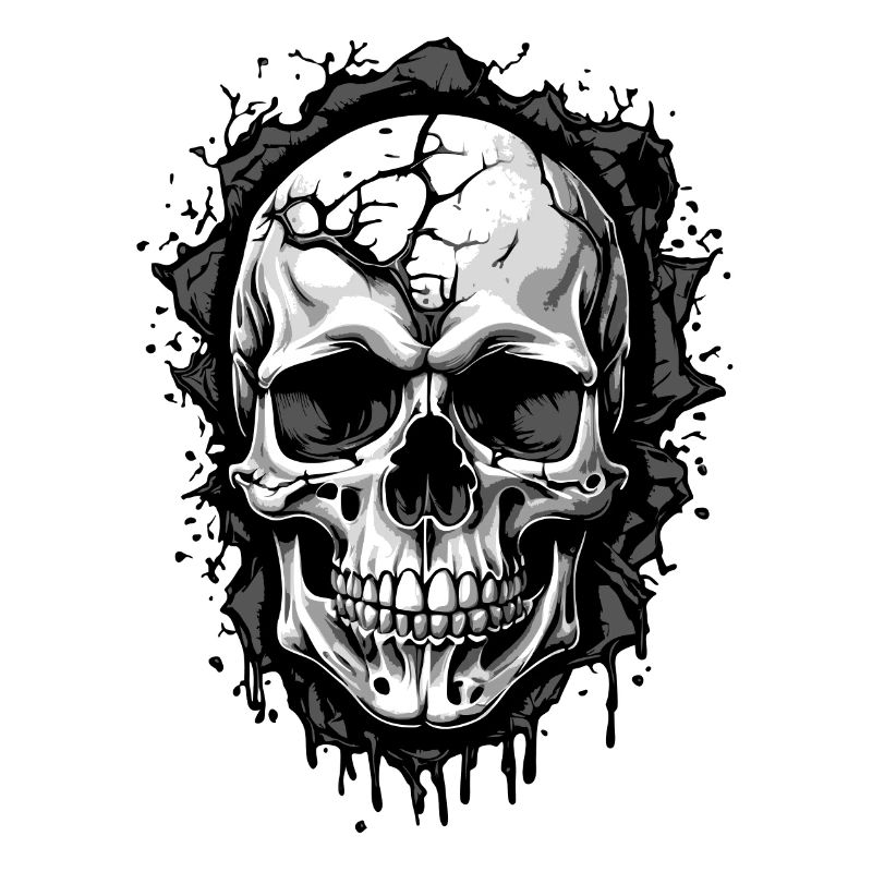 Dark Skull with Spots