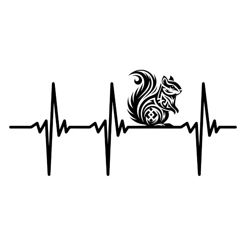 Heartbeat for cute squirrel babies