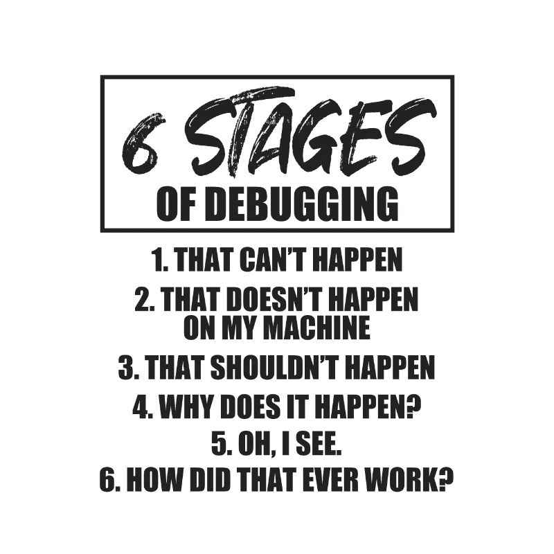 6 phases of debugging
