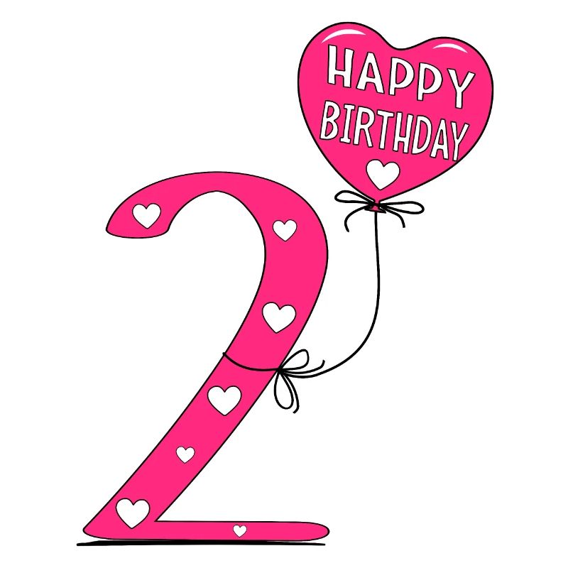2 Geburtstag Happy Birthady