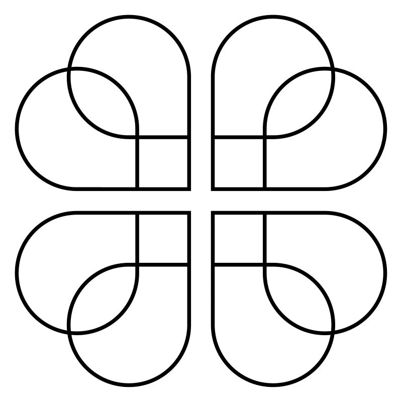 design eudémonique, logo trèfle