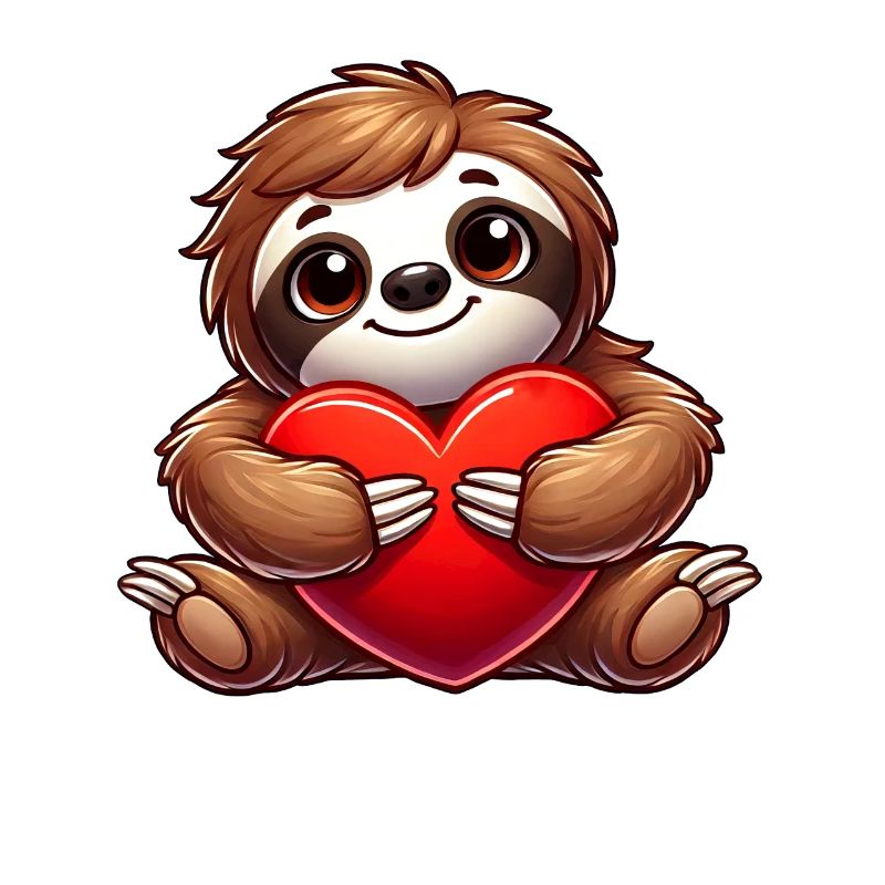 Sloth Heart Valentine's Day