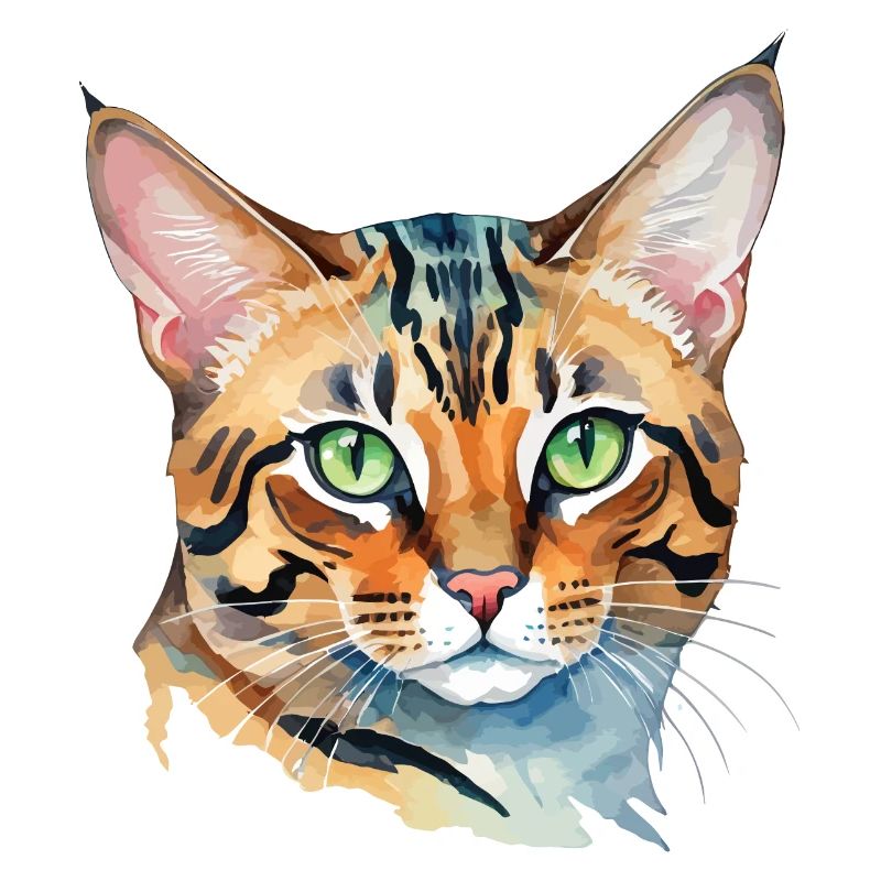 Chat du Bengale Aquarelles