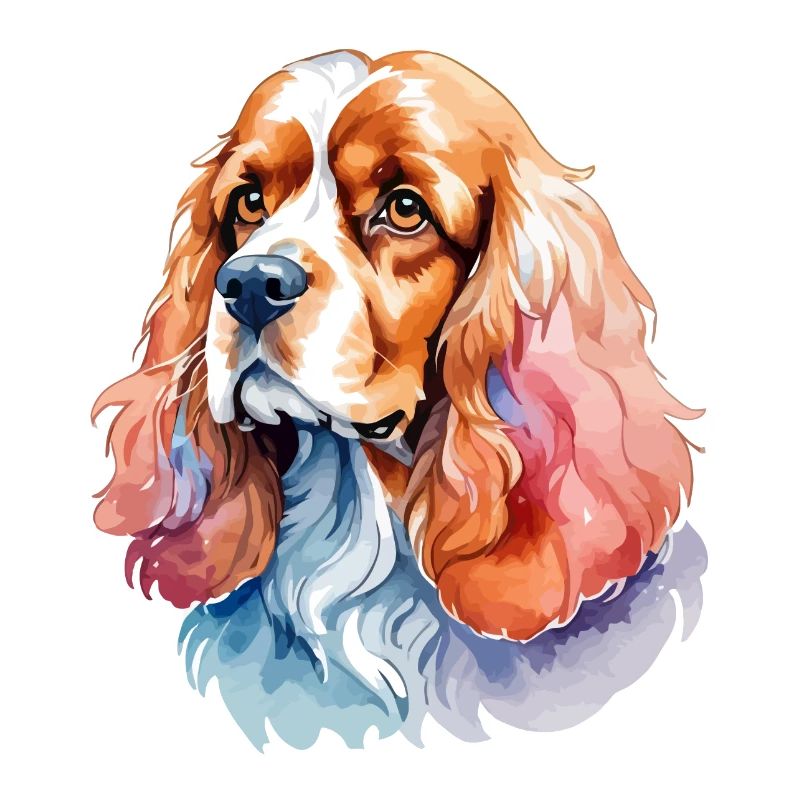 Cocker américain Épagneul Aquarelles