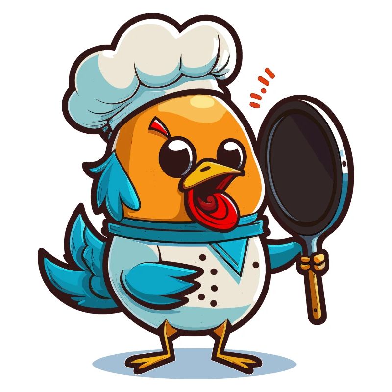 Chef Cluck: A Whimsical Cartoon Chicken