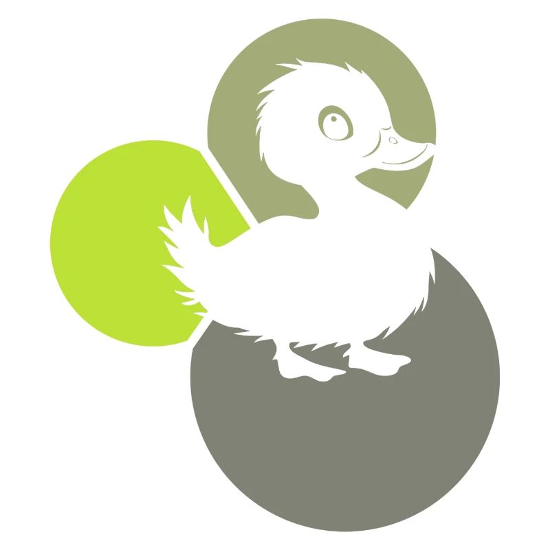 Duckling quacking waddling