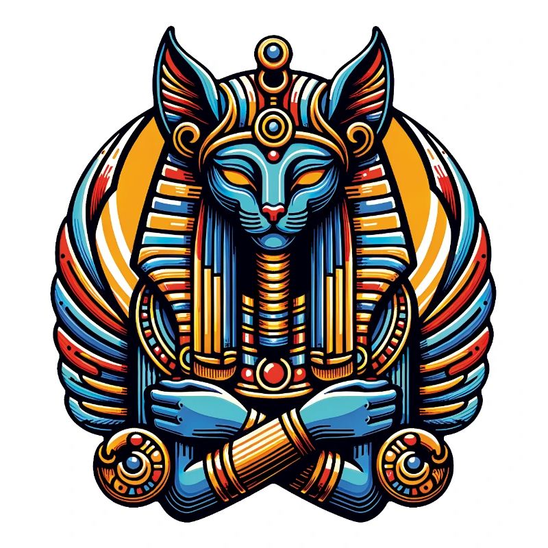 Chat dans le style du pharaon égyptien