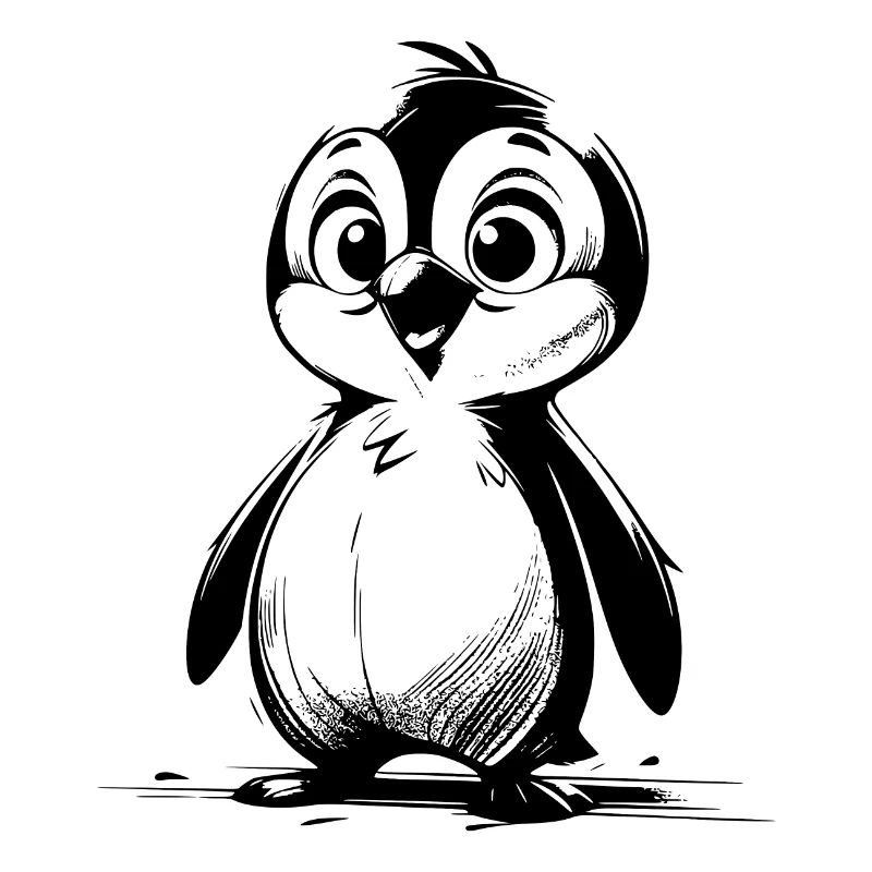 Style de dessin de pingouins de dessin animé Penguin