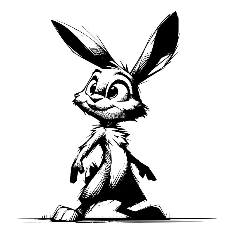Bunny with big eyes and ears
