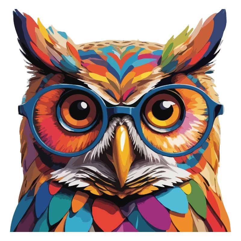Eule Cool mit Brille Colored Tough