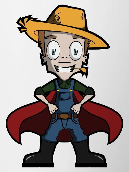 Laughing farmer