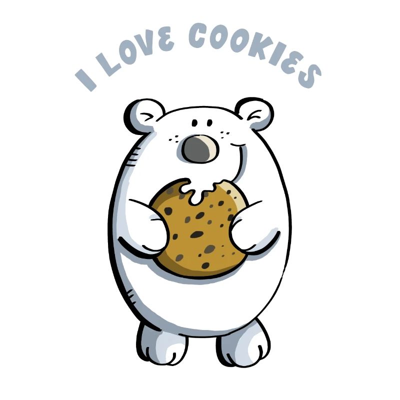 J'aime les cookies Polar Bear - Biscuits - Drôle - Cadeau