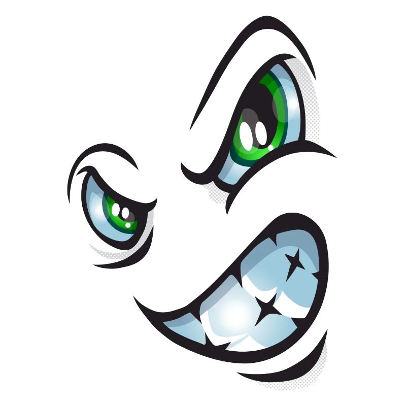 Angry cartoon face