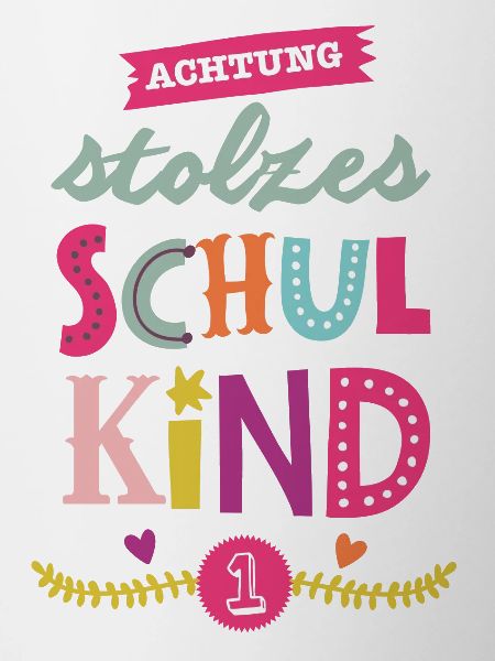 Stolzes Schulkind Maedchen