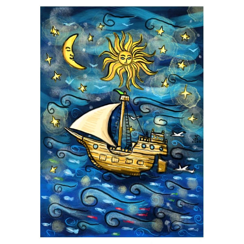 Schiff im Sternenmeer
