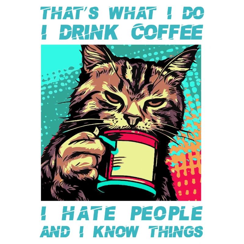 Café avec un chat