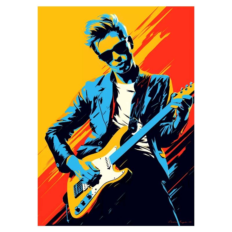 Rockeur en Pop Art