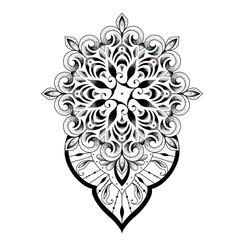 Mandala graphic dot work