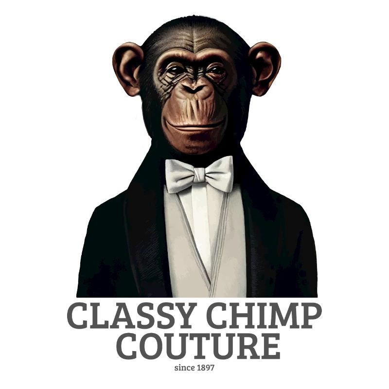Classy Chimp Couture | Elegant Monkey in Tuxedo