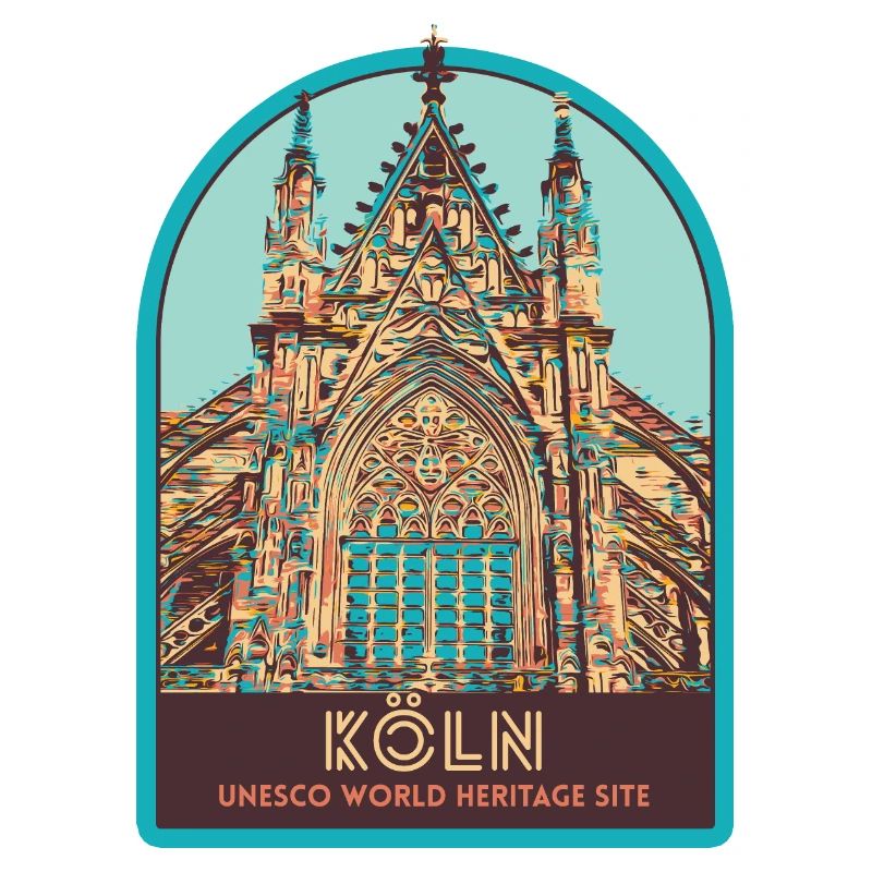 Illustration Facade Cathedral Cologne, Germany