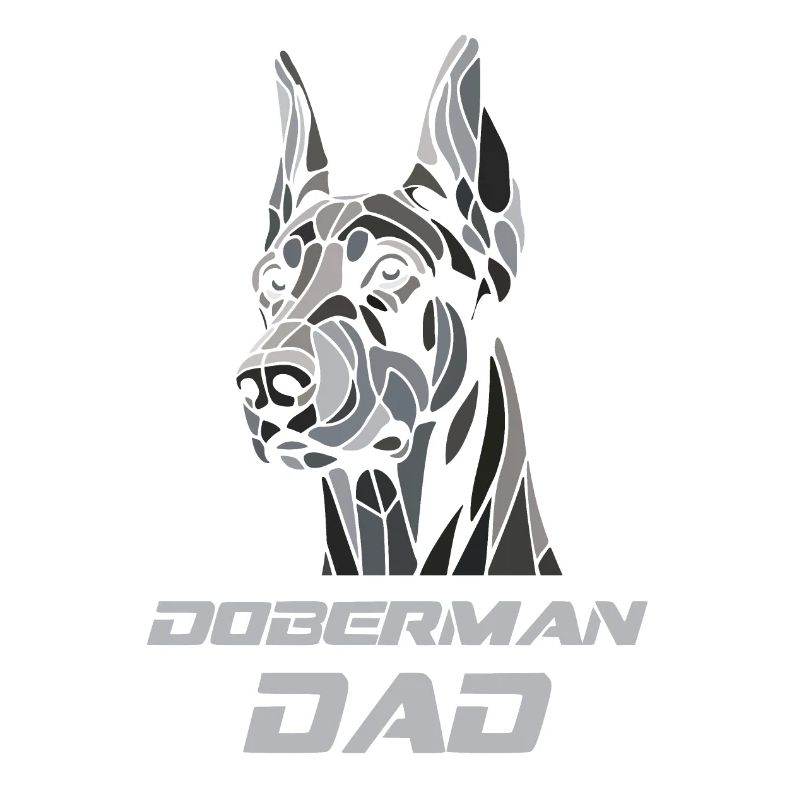 Doberman dad dog head
