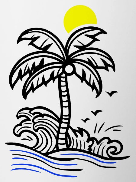 Palm Tree Holidays Beach Summer