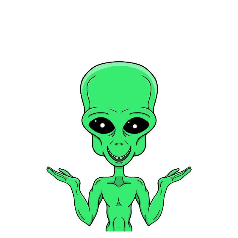 Un extraterrestre vert dans le doute