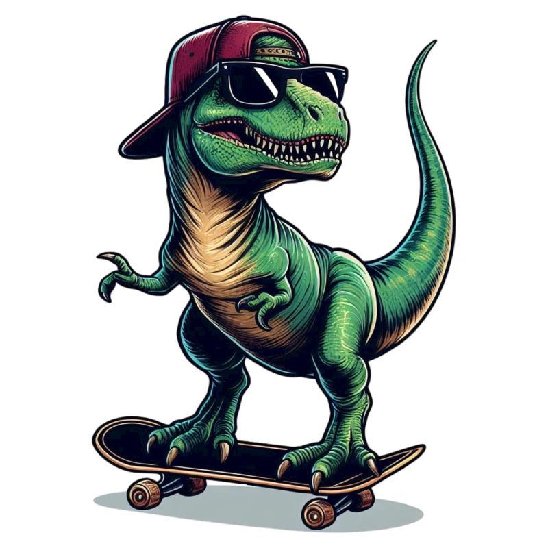SSW35 Dino sur planche à roulettes