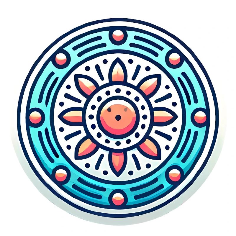 Design d’insigne circulaire vibrant