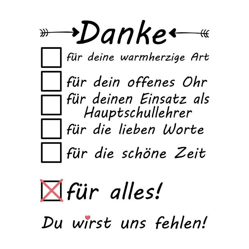 Lehrer Hauptschule Abschiedsgeschenk Abschied