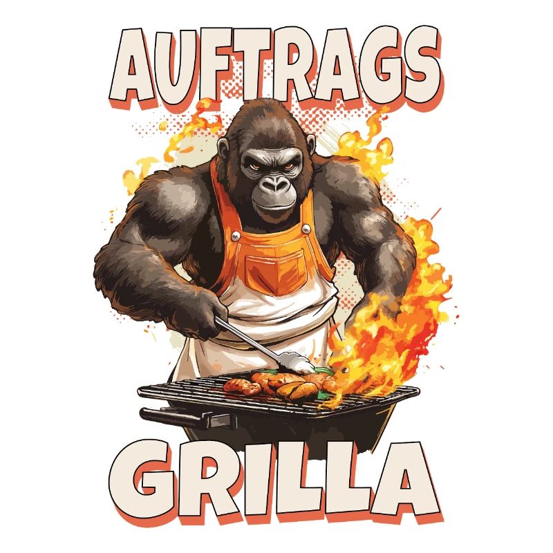 grillade grilla griller gorilla bbq dire drôle
