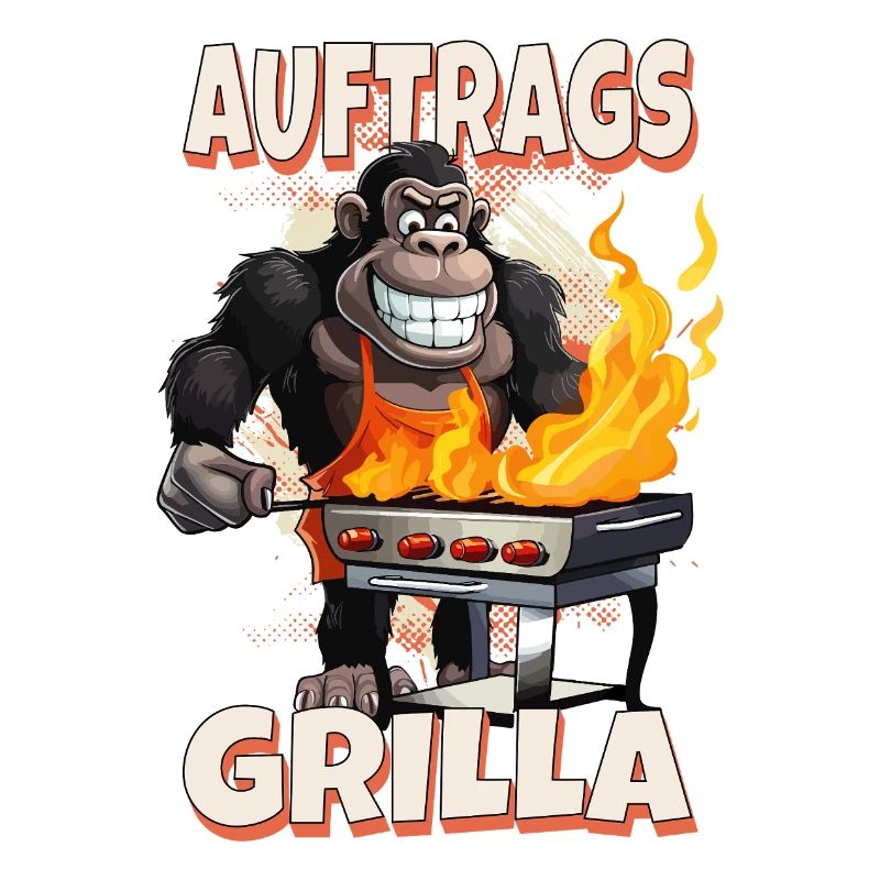 Grilling Grilla Griller Gorilla BBQ Saying Funny