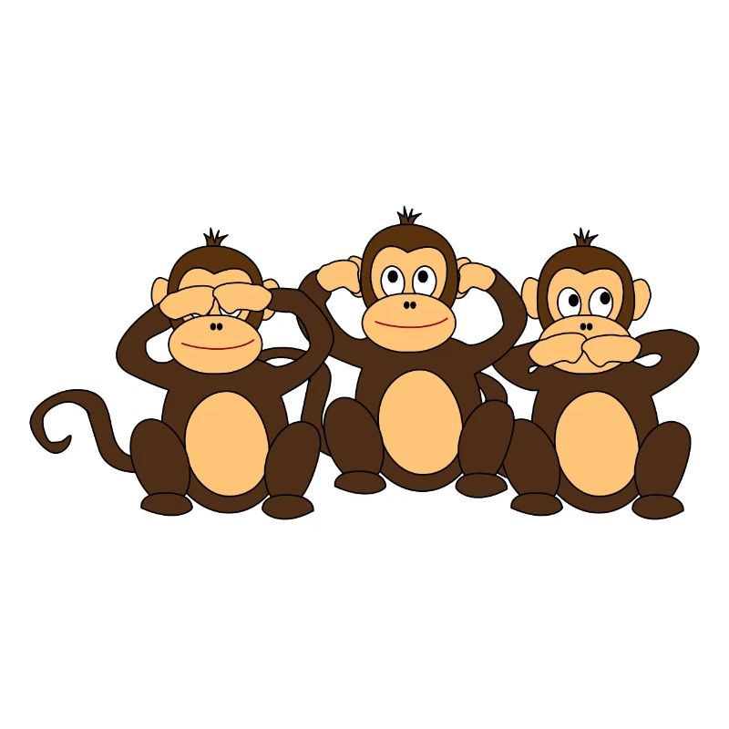 3 Affen, 3 monkeys