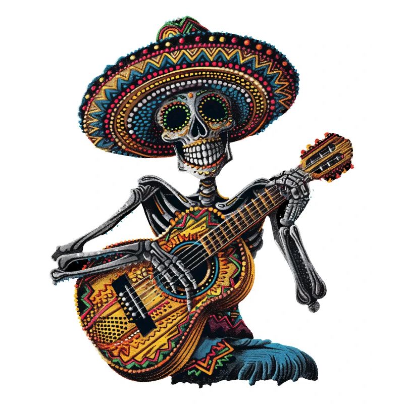 Ukulélé Mexicain Squelette
