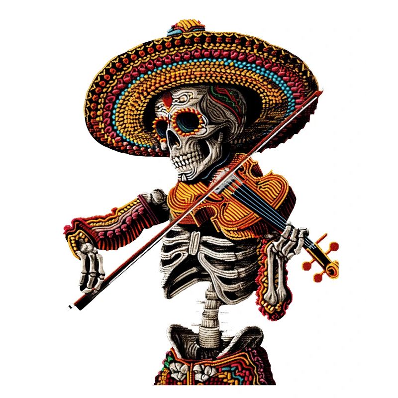 Mexican Violin Skeleton