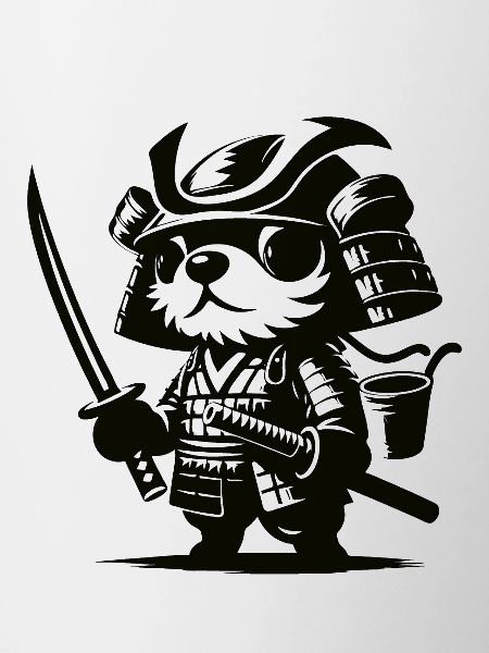 Cute Samurai Dog Design