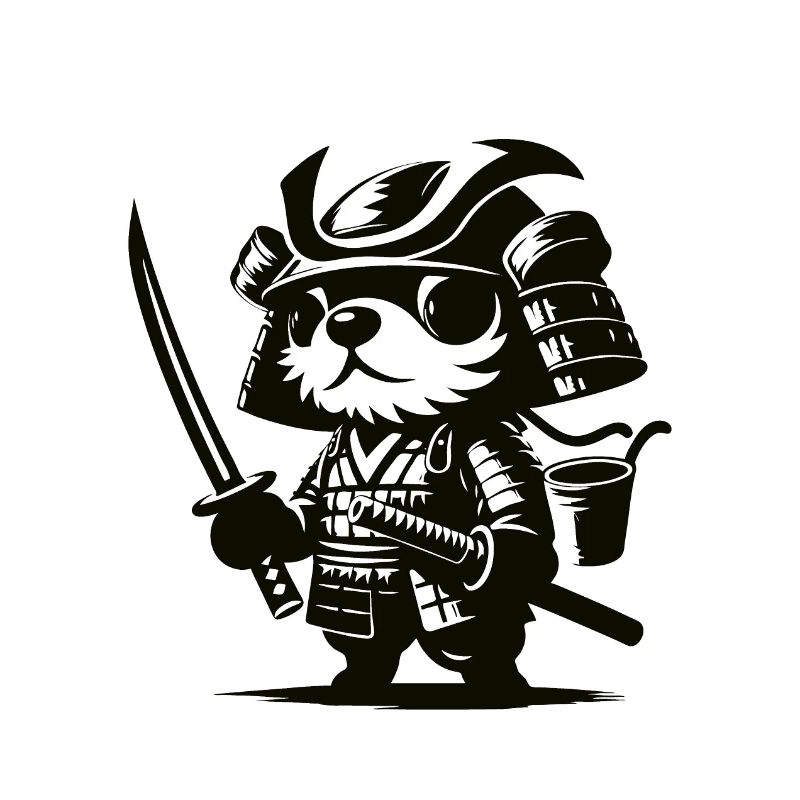 Cute Samurai Dog Design