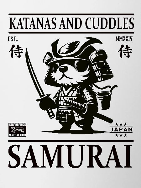 Cute Little Dog Samurai Design
