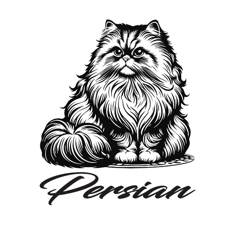 Persian Cat Design, Classy, Fluffy and Royal