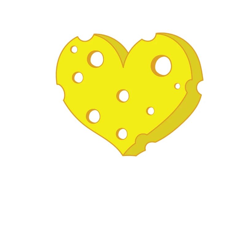 Morceaux de fromage en forme de coeur