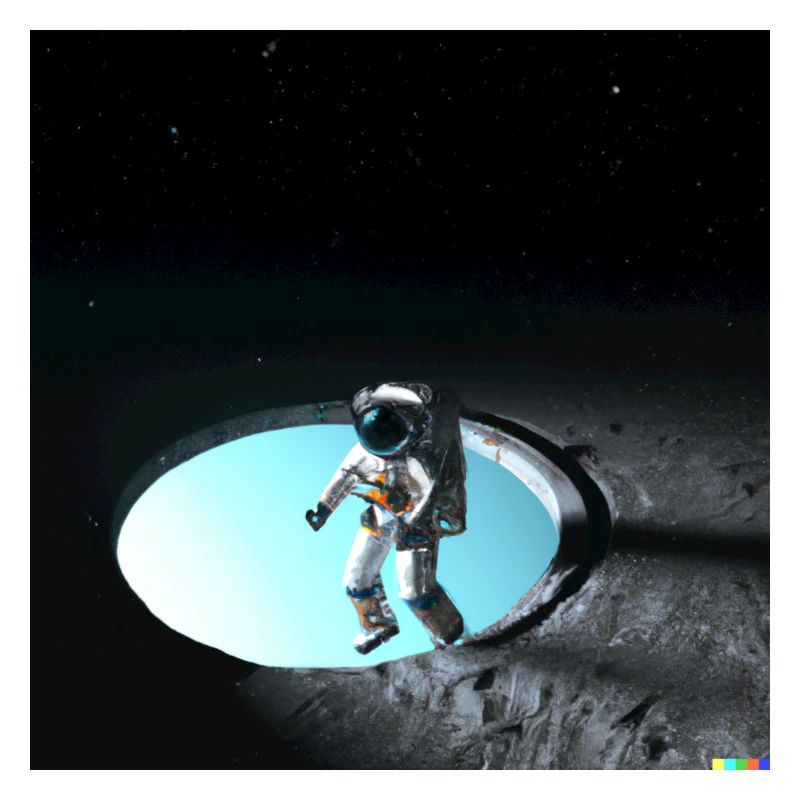 Astronaut in both spheres