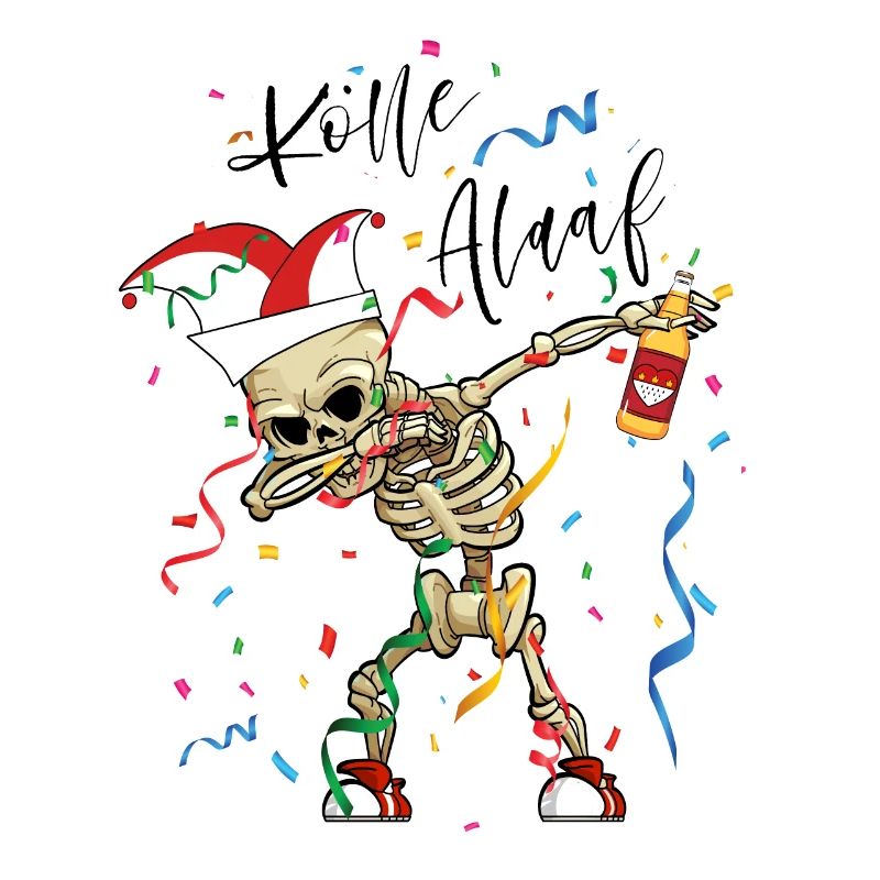 Carnaval Kölle Alaaf Dabbing Squelette Fun