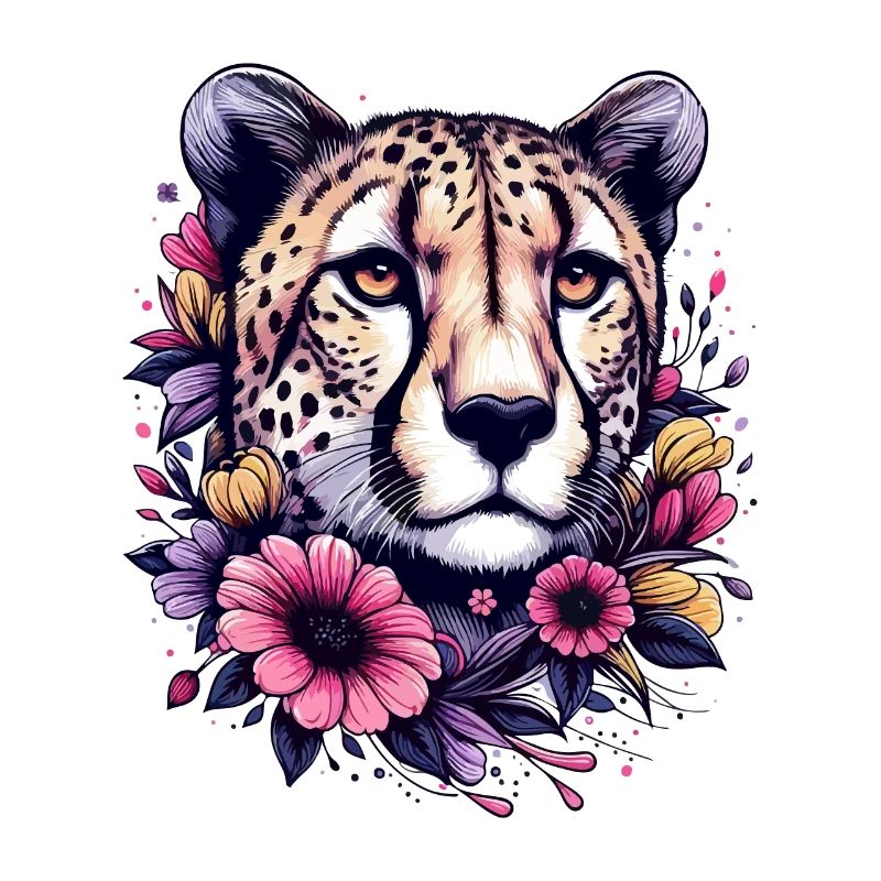 Guépard Fleurs de guépard