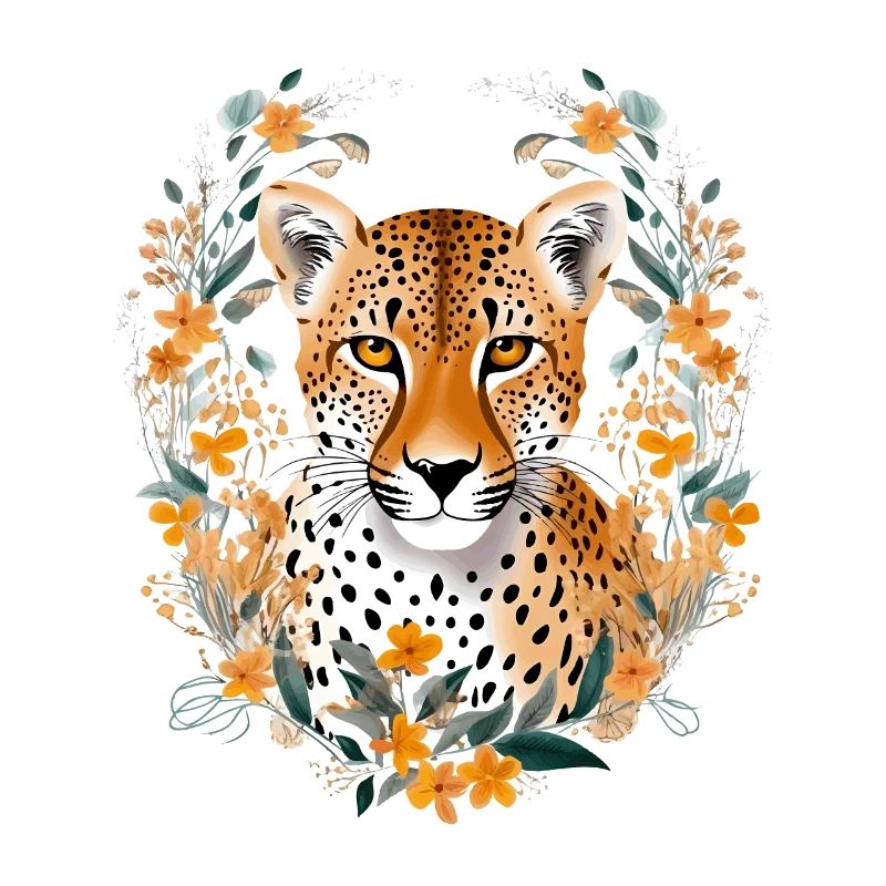 Cheetah Gepard Blumen